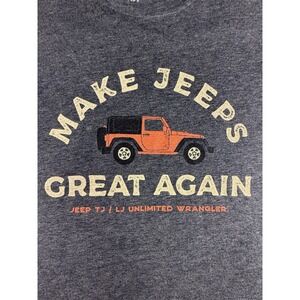 Make JEEPS Great Again T Shirt Mens Large Jeep Graphic Short Sleeve USA Made 2xL